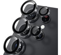 [2 Pièces Caméra Protecteur Compatible Avec Samsung Galaxy S25 Ultra, Protection L'objectif Alliage D'aluminium Ultra Hd Caméra Protection, Sans Bulle, Pour Samsung Galaxy S25 Ultra- Noir