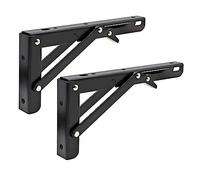 2 pièces camping-car support pliant Table étagère camping-car caravane finition noire acier inoxydable Mini Table pliante accessoires de voiture pour Caravane et Bateau