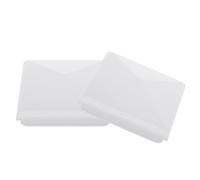 2 Pièces Capuchon de Poteau Carré Pyramidal Blanc PVC 5 Pouces | Style Anglais Classique, Protège les Extrémités Exposées, Installation Facile, pour Portails, Terrasses, Allées