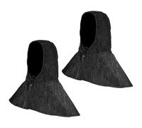 2 Pièces Capuchon de Travail à Capuche en Jean Noir, Drapé | Respirant, Cordon Réglable, Léger, pour Pêche et Équitation, Protection du Cou, des Épaules Couleur Aléatoire