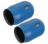 2 Pièces Capuchon Protecteur de Soupape de Cylindre Gaz Acier Bleu | Bouchon de Rechange pour Bouteille D’oxygène, Couvercle de Vanne, Réservoir D’acétylène, Usage Industriel