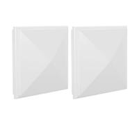 2 Pièces Capuchons de Poteau Carrés 5x5 Blancs, Style Anglais, PVC | Toit Pyramidal, Ajustement Serré, Protection L'eau, pour Poteaux Bois, Porche et Main Courante