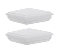 2 Pièces Capuchons de Poteau de Clôture 5 Pouces, Style Anglais | Forme Carrée Pyramidale, Pose Facile, Fixation Stable, Protège les Poteaux, pour Jardins et Allées