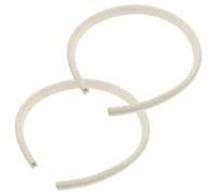 2 Pièces Capuchons de Sécurité pour Gouttière en Caoutchouc Blanc | Protège L’ouverture du Drain, Laisse Passer Eau et Débris, Usage Simple, Étanche, pour Maison et Jardin