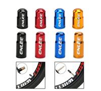 2 pièces Capuchons de valve de vélo colorés en alliage d'aluminium, couvercles de valve de pneu durables et légers avec joint étanche à l'air, convient aux valves américaines/françaises pour VTT et vé