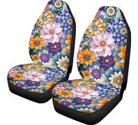 2 Pièces Car Seat Cover Fleur Bohème Mandala Siège De Housse De Voiture Universal Couvre Sieges Lavable Seat Covers Set pour Suvs, Vehicles, Auto, 52X138cm