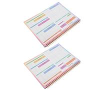 2 Pièces Carnet de Comptabilité Budgétaire B5 à Couverture Rigide | Papier Reliure Renforcée, Organisation des Factures Mensuelles, Suivi des Revenus, Usage Maison ou Élève