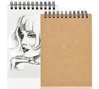 2 Pièces Carnet de Dessin A6 Sketchbook, Livre Dessin 160 g/m² Spirale Cahier De Dessin, Carnet Croquis Blanc Papier pour Aquarelle Dessiner et Réaliser des Croquis, 30 Feuilles / 60 Pages