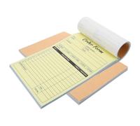 2 Pièces Carnet de Formulaires de Commande Facture à Deux Parties | Papier Blanc, Duplication Automatique, Format Portable 8,25x5,5 Pouces, Bureau et Comptoir