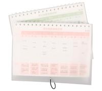 2 Pièces Carnet de Planification Hebdomadaire Agenda à Spirale | Papier, Suivi de Discipline, Design Simple et Moderne, Bloc de Notes Stable, Usage Scolaire