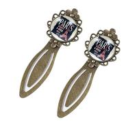 2 pièces Carte Paris Tour Eiffel Marque-page, marqueurs de livre de style vintage pour les amateurs de livres écrivains lecteurs enseignants, cadeaux d'anniversaire pour femmes hommes adolescents