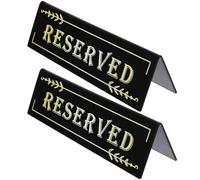 2 Pièces Carte Réservée en Acrylique, Style Minimaliste Élégant | Panneau de Table Souvenir pour Mariage, Usage Hôtelier, Comptoirs, Salles de Conférence, Usage Polyvalent