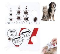 2 Pièces Carte Tire-Tique avec Loupe pour Humain, Chien et Chat - Pince à Tique Efficace et Sûre pour Adultes et Enfants - Format de Poche Portatif pour Randonnée et Extérieur