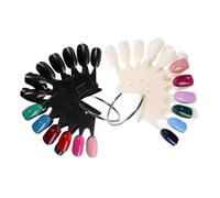 2 Pièces Cartes de Couleurs pour Ongles Couronne en Plastique
