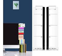 2 Pièces Cartes Mémo Moniteur, Multifonction Monitor Memo Board Panneau Latéral Transparent pour Moniteur Support de Téléphone pour Notes Autocollantes pour Bureau Maison (Gauche et Droite)