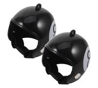 2 Pièces Casque de Sécurité pour Poules, Petit Animal, PP Noir | Protection Anti-peck, Réduit les Blessures, Écran Solaire, Usage Extérieur au Pâturage, pour Canard et Oiseau