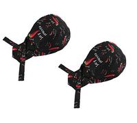 2 pièces Casquette de Pirate Mode Cuisine Cuisinier Chapeaux Chef élastique Professionnel Chef Turban