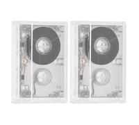 2 Pièces Cassette Vierge Mini 60 en Plastique Argenté, K7 Audio | Transparente, Usage Journalisme et Apprentissage, pour Mini Enregistreurs et Entretiens, Lot
