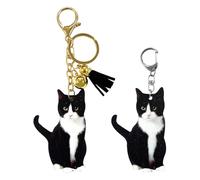 2 Pièces Catchain Cat, Pendentif Animal Mignon, Porte-Clés De Chaton Amusant, Durable Et Sac Polyvalent Décoration Suspendue.