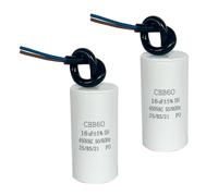 2 Pièces CBB60 16µF Condensateur de Démarrage Moteur 450V 50/60Hz, Condensateur CBB60 16uf de Fonctionnement, Condensateur de Suppression, Idéal pour Compresseurs, Ventilateurs, Pompes