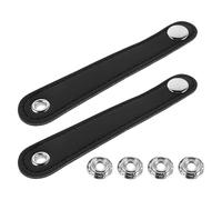 2 Pièces Ceinture à Boucle Accordéon Noire, Stabilité Renforcée | Cuir Artificiel, Espace Trous 11,2cm, Pratique Quotidienne, pour Accordéon, Style Classique Élégant