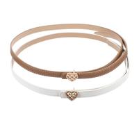 2 Pièces Ceinture à Boucle de Cœur pour Femme, Imitation Cuir
