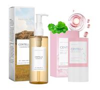 2 Pièces Centella Kit, Centella Cleansing Oil + Centella Stick Mask, Huile Demaquillant Visage, Cleansing Oil, Nettoie en Douceur et en Profondeur et Resserre les Pores