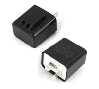 2 Pièces Centrale Clignotante DC 12V pour Moto, Relais Clignotant LED Moto Universel, 2 Broches, Fréquence Réglable, Boîtier Ignifuge, Relais 12V Compatible LED, Centrale Clignotant LED Moto