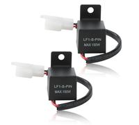 2 Pièces Centrale Clignotante LED Moto 12V 2 Broches, Relais Clignotant LED Moto, Relais 12V LF1-S-PIN, pour Clignotants LED Moto, Compatible Universel, Puissance Max 150W