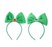2 Pièces Cerceau Cheveux Saint-patrick Nœud Vert, Réutilisable | Mousse et Peluche, Léger et Créatif, pour Tenues de Saint-patrick et Bars