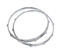 2 pièces cerceaux de batterie en alliage 14 pouces à 10 trous, ensemble pour une résonance sonore améliorée, ajustement universel la mise niveau des tambours caisse claire