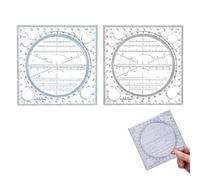 2 pièces Cercle Rapporteur Triangle de Géométrie Transparent Rapporteur 360 Degrés Rapporteur Règle Rapporteur en Rapporteur circulaire 360 Plastique Cercle Mesure pour L' école Bureau
