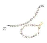 2 Pièces Chaîne à Breloques Lettre B pour Gourde à Eau, Décoration | Acier Inoxydable et Acrylique Blanc, Légère et Robuste, pour Usage Quotidien et Clés de Porte