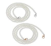 2 Pièces Chaîne de Perles Sac Elégant Sangle Bijoux Décoration Accessoires Bretelles Détachables pour Téléphones Portables Sacs à Bricoler Soi-même Portefeuilles Sacs à Main(1.2 meters)