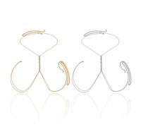2 pièces chaîne de taille dos nu, chaîne de corps en diamant, chaîne de taille sexy, chaîne de corps de bikini, accessoires de taille de cou de plage, accessoires de vêtements pour filles