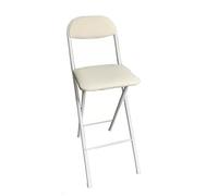 2 Pièces Chaise Pliante Tabouret Chaise Pliable Portable avec Sièges Rembourrés Petit Bar Haut Bureau Guitare Comptoir De Bureau Chaise Assise Pliante,White-65cm 1piece