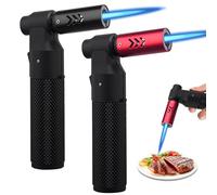 2 Pièces Chalumeau De Cuisine, Chalumeaux De Cuisine, Briquet Tempete Rechargeable Flamme Réglable Anti Vent Coupe-Vent Briquet Pour Bougie, Barbecue, Camping, Pâtisserie, Desserts(Pas De Gaz)