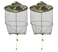 2 Pièces Chapeau D’apiculteur en Filet Fin Polyester, Blanc | Voile Moustiquaire Réutilisable, Col Élastiqué, Usage Inspections et Nourrissage, Moustiques et Mouches Couleur Aléatoire