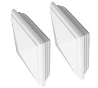 2 Pièces Chapeau de Poteau de Clôture Pvc Blanc 4 Pouces Carré