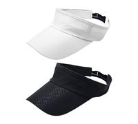 2 Pièces Chapeau de Soleil de Sport, Chapeau Haut Creux Respirant, Casquette de Baseball en Maille à Séchage Rapide, Chapeau de Soleil à Large Bord, Chapeau de Protection Solaire Ajustable