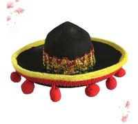 2 Pièces Chapeau Élégant pour Chien Style Mexicain, Léger | Accessoire Photo Amusant, Tissu Confortable, pour Chiot, Fêtes D’anniversaire et Halloween