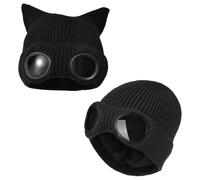 2 Pièces Chapeaux Tricotés Avec Lunettes, Chapeaux De Ski, Chapeaux Chauds Coupe-Vent, Chapeaux En Laine D'Automne Et D'Hiver, Produits De Protection Contre Le Froid En Plein Air