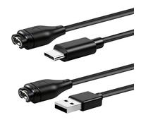 2 Pièces Chargeur Cable usb-c Compatible avec Garmin Fenix 7 7S 7x 6 6S 6x 5 5S 5X, Forerunner 935 945 745 45 45S 245, Approach S10 S40 S60 X10, Vivoactive 3 4 4S,Venu,Instinct