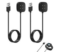 2 Pièces Chargeur Compatible avec Fitbit Versa 3, Versa 4, Sense, Sense 2, Magnétique Chargeur, Câble de Chargement USB Rapide de 100cm, Adaptateurs de Charge Durable pour Montres Connectées