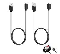 2 Pièces Chargeur Compatible avec Huawei 4X 4Pro, Band 6/7/8/9, Huawei Watch Fit 1/2, Honor Band 6/7/9, Samsung Galaxy Fit 3, Câble de Charge Magnétique 1M, Câble USB de Chargement Remplacement, Noir