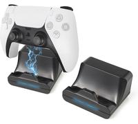 [2 pièces] Chargeur Compatible avec PS5 DualSense Controller, Station de Charge avec Câble USB Type C de 1m & Indicateur LED, Charger Dock Support Mural pour Manette Gamepad PlayStation 5
