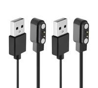 2 Pièces Chargeur Montre Connectée, Magnétique Chargeur Montre Connectée 2 Pins 4mm, Compatible avec YAMAY SW022, AGPTEK LW11, Ticwatch GTX, Xiaomi Haylou Solar LS05, Câble USB de Chargement 60cm