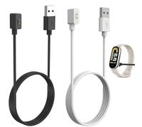 2 Pièces Chargeur Montre pour Xiaomi Redmi Watch 5/5 Active/5 Lite/4/3 Active/3 Lite Câbles de Charge pour Mi Band 10/10 Pro/9/9 Pro/8/8 Pro/8 Active/9 Active/10 Active USB Câble Magnétiques 1M