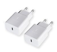 2 Pièces Chargeur Rapide USB C 15W Compatible avec Samsung Galaxy S8, S8+, S9, S9 Plus, S10, S10 Plus, A50, A51, A34, A20, A20e, Z Flip3, Z Fold2 5G Telephone, Chargeur Type C Prise Secteur USB C