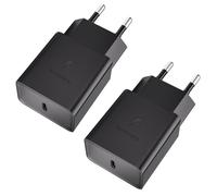 2 Pièces Chargeur Rapide USB C 15W pour Samsung S23 S22 S21 S20 fe S10 S9 S8 A54 A53 A52 A51 A50 A34 A33 A14 A13 A12 Z Flip 4 Z Fold 5 5G, iPhone Telephone, Chargeur Type C Prise Secteur USB C